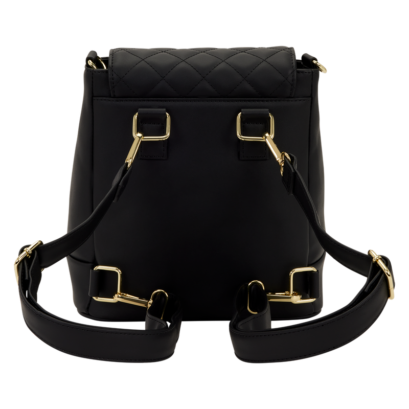 Loungefly The Lilly Black Convertible Mini Backpack & Crossbody Pin Trader Bag