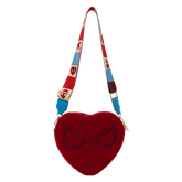 Spider-Man Sherpa Heart Shaped Crossbody Bag