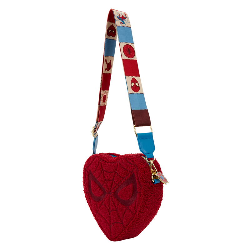 Spider-Man Sherpa Heart Shaped Crossbody Bag
