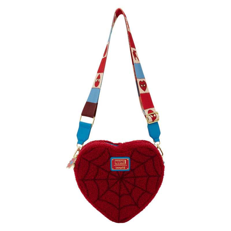 Spider-Man Sherpa Heart Shaped Crossbody Bag