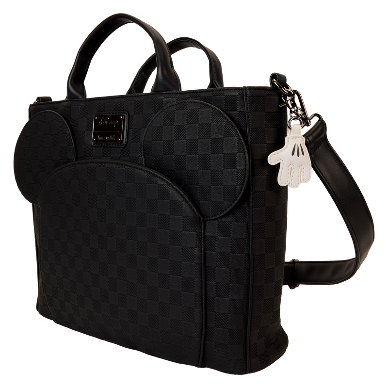 Mickey Mouse Checkered Texture Convertible Backpack & Tote Bag