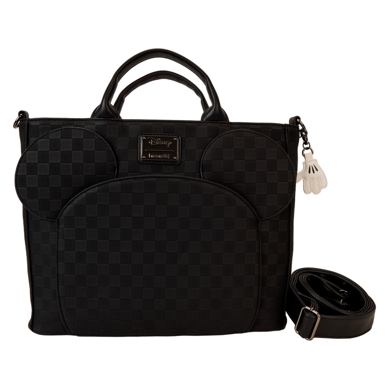 Mickey Mouse Checkered Texture Convertible Backpack & Tote Bag