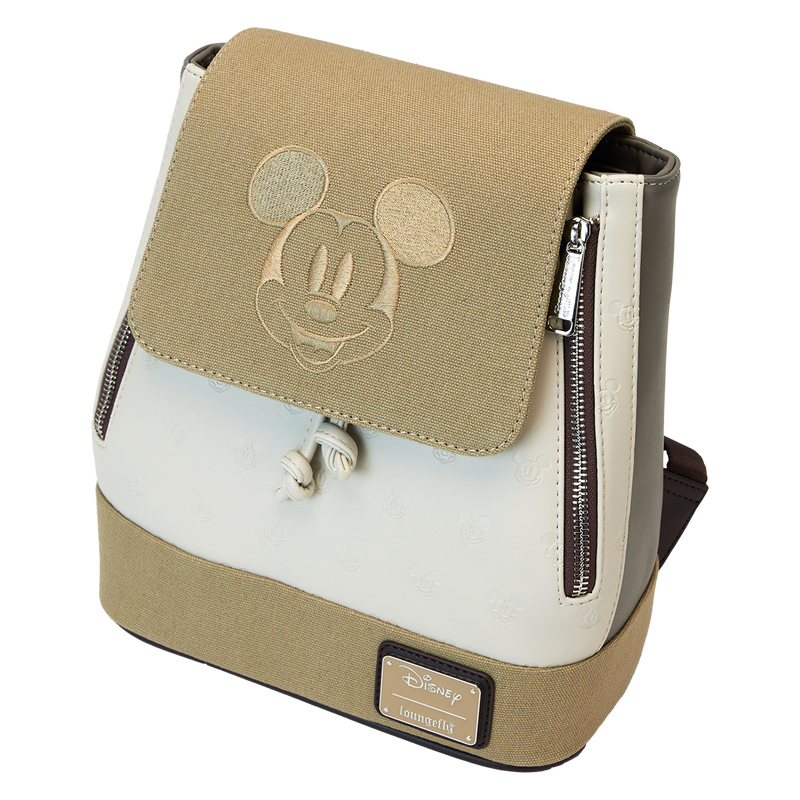 Mickey & Friends Canvas All-Over Print Drawstring Bucket Mini Backpack