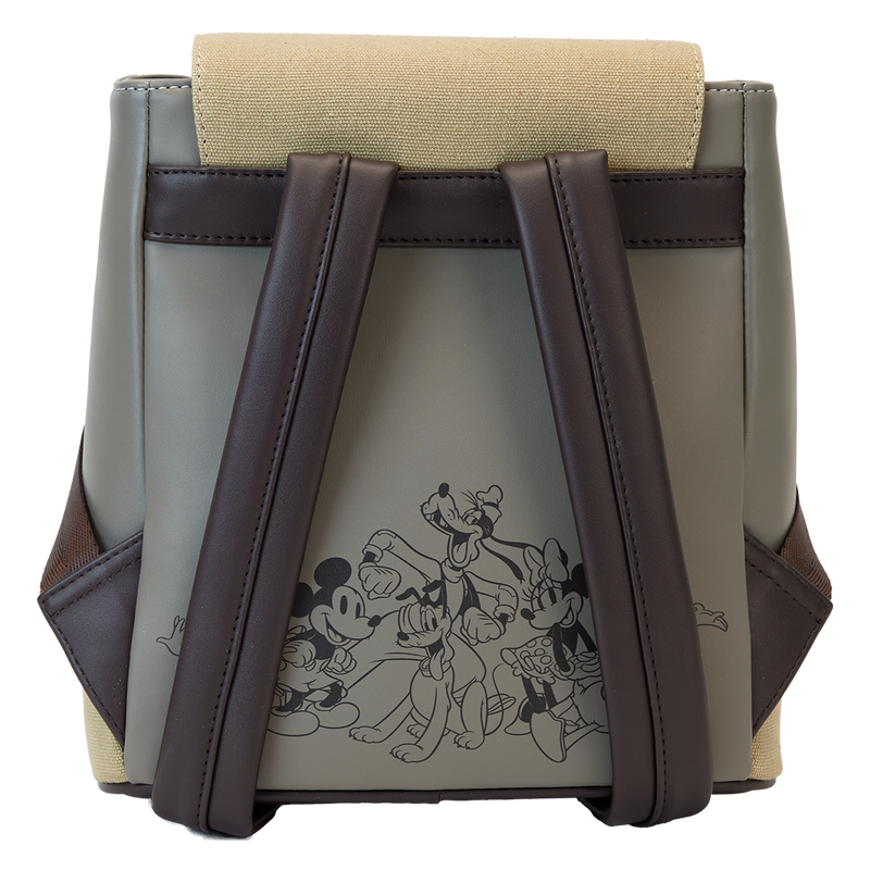 Mickey & Friends Canvas All-Over Print Drawstring Bucket Mini Backpack