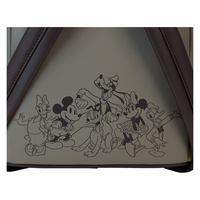 Mickey & Friends Canvas All-Over Print Drawstring Bucket Mini Backpack