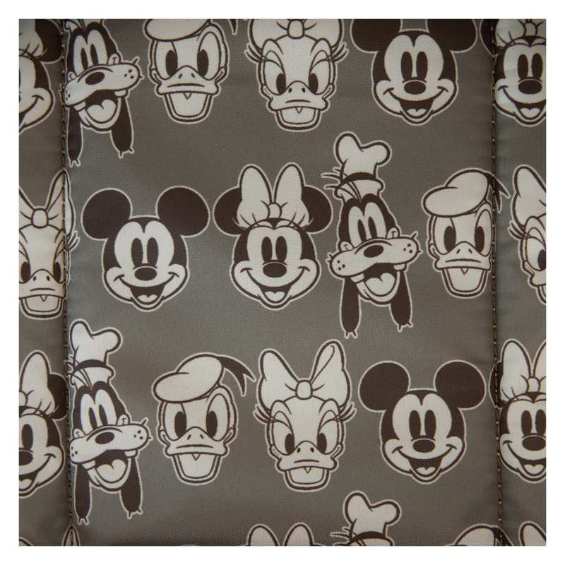 Mickey & Friends Canvas All-Over Print Drawstring Bucket Mini Backpack