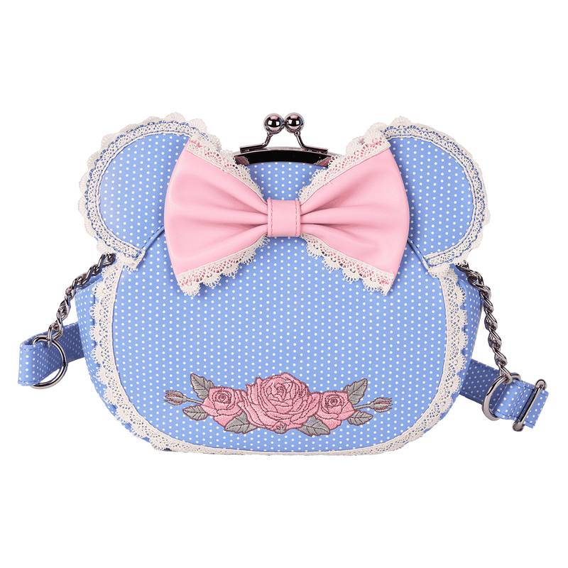 Minnie Mouse Floral and Lace Kisslock Crossbody Bag