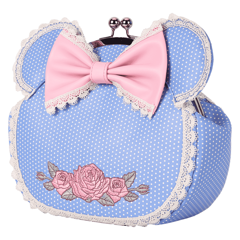 Minnie Mouse Floral and Lace Kisslock Crossbody Bag