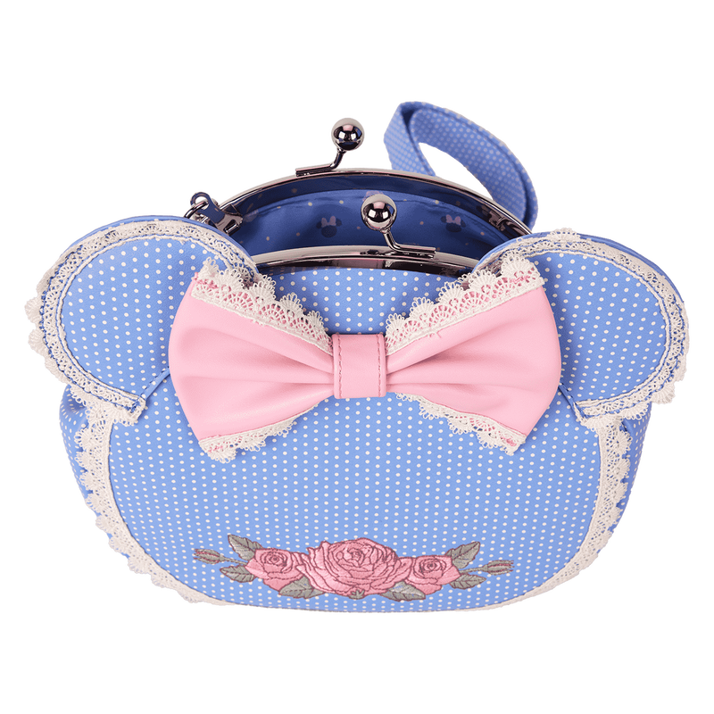 Minnie Mouse Floral and Lace Kisslock Crossbody Bag