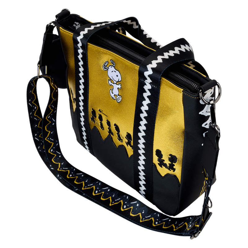 Peanuts 75th Anniversary Snoopy & Gang Tote Crossbody Bag With Coin Bag