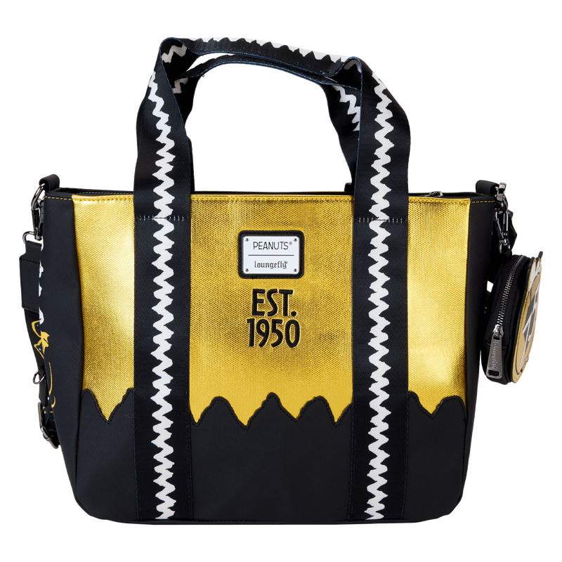 Peanuts 75th Anniversary Snoopy & Gang Tote Crossbody Bag With Coin Bag