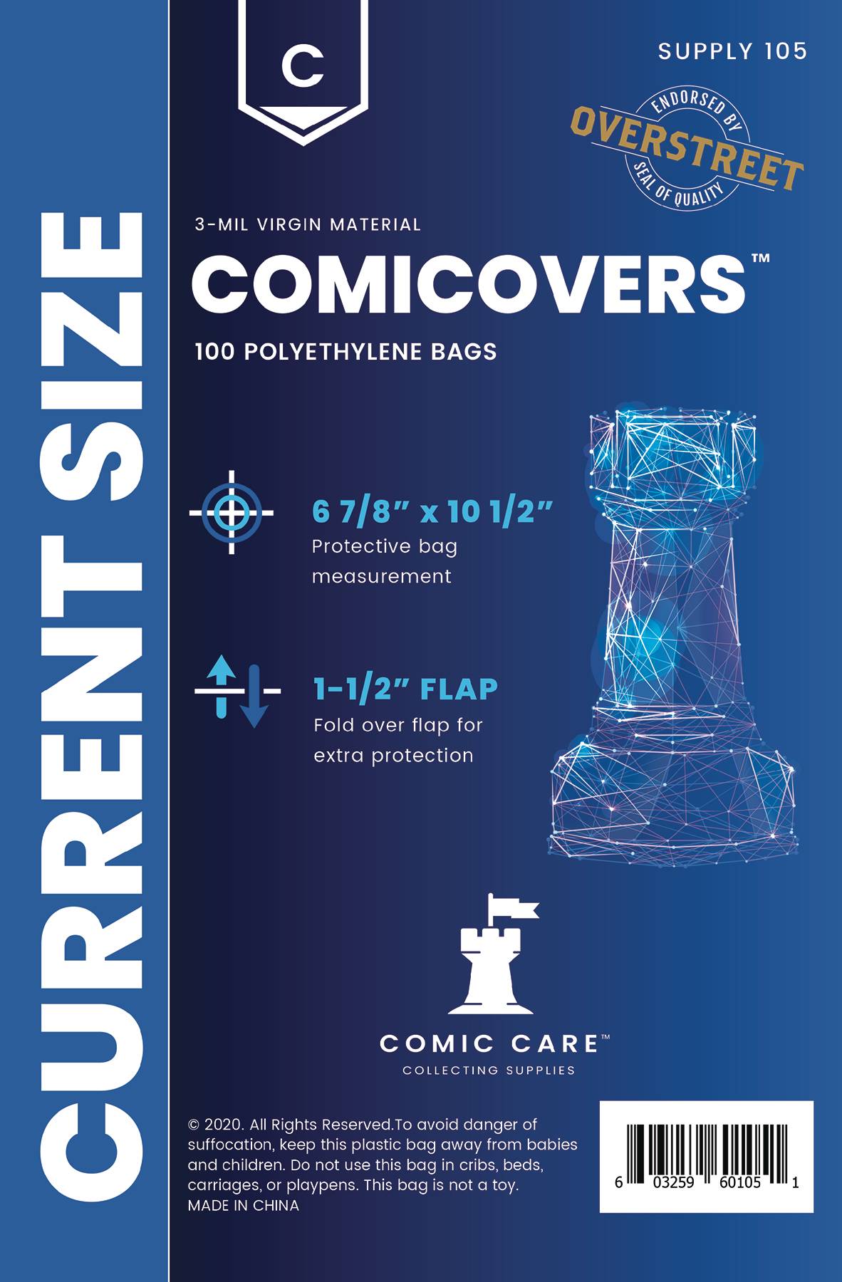 COMICARE CURRENT PE BAGS (PACK OF 100) (Net)