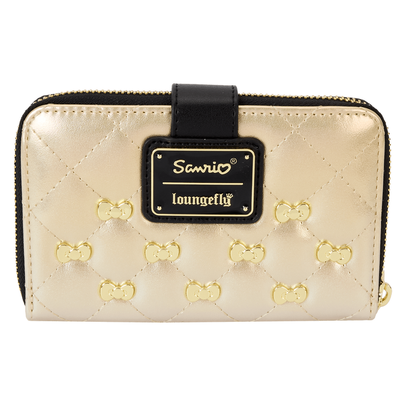 Sanrio Hello Kitty 50th Anniversary Gold Zip Around Wallet