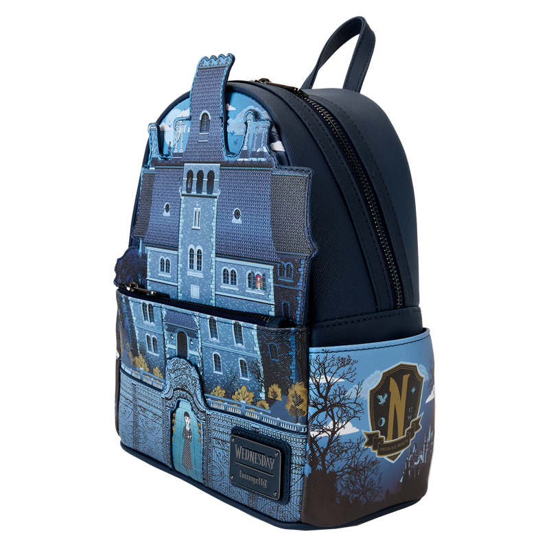 Wednesday Nevermore Academy Castle Glow Mini Backpack