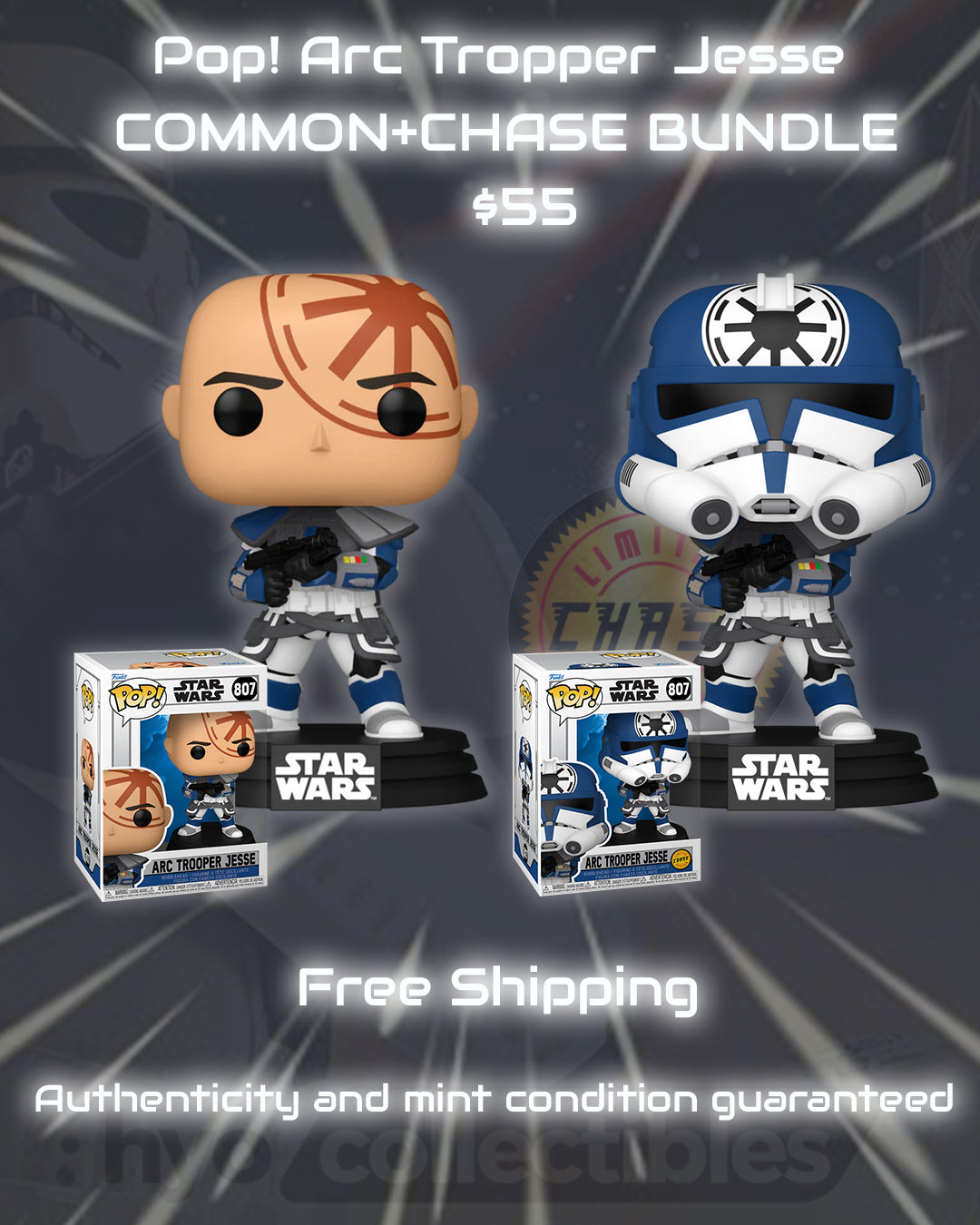 Pop! Arc Trooper Jesse, Regular and CHASE Bundle
