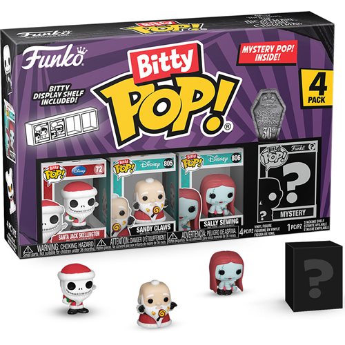 The Nightmare Before Christmas Santa Jack Skellington Funko Bitty Pop! Mini-Figure 4-Pack