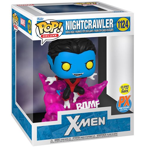 X-Men Teleporting Nightcrawler Glow-in-the-Dark Deluxe Funko Pop! Vinyl Figure #1124 - Previews Exclusive