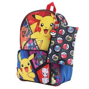 Pokemon Large Character Backpack 5-Piece Set