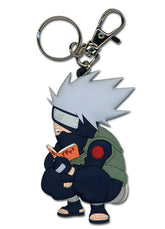 Great Eastern Entertainment Naruto Kakashi Reading The Paradise PVC Keychain,Blue,Large