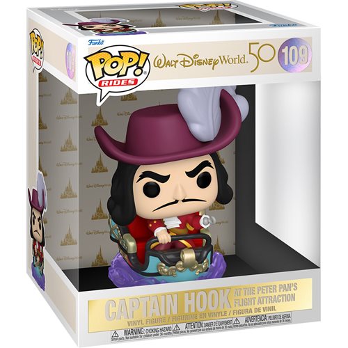 Walt Disney World 50th Anniversary Captain Hook on Peter Pan's Flight Ride Funko Pop! Vinyl Vehicle #109