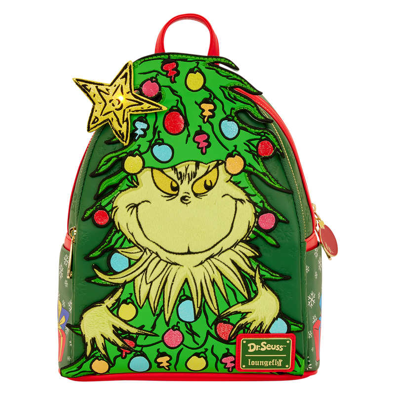 Dr. Seuss How the Grinch Stole Christmas! Tree Light Up Plush Mini Backpack