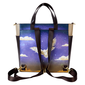 Harry Potter Hogwarts Starry Sky Convertible Backpack & Tote Crossbody Bag