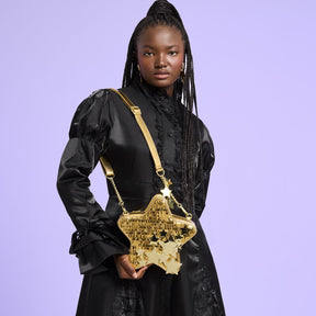 Loungefly Gold Star Sequin Figural Crossbody Bag