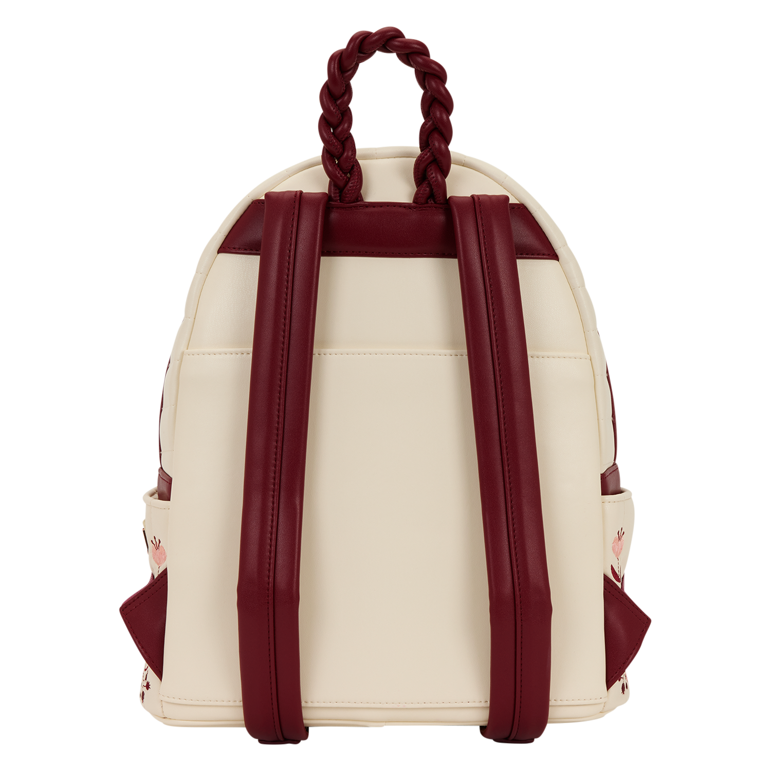LF CREAM & RED FLORAL MID-SIZE BACKPACK