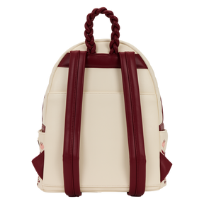 LF CREAM & RED FLORAL MID-SIZE BACKPACK