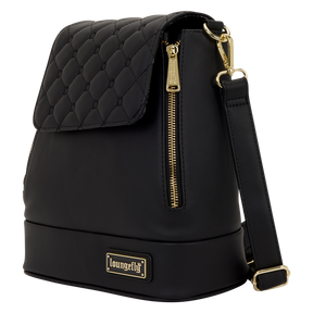 Loungefly The Lilly Black Convertible Mini Backpack & Crossbody Pin Trader Bag