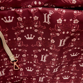 LF CREAM & RED FLORAL TOTE BAG