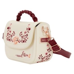 LF CREAM & RED FLORAL CROSSBODY BAG