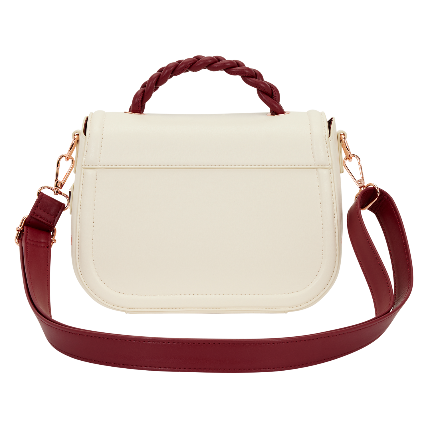 LF CREAM & RED FLORAL CROSSBODY BAG