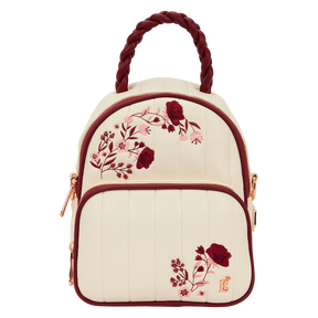 LF CREAM & RED FLORAL SLING BAG