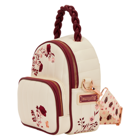 LF CREAM & RED FLORAL SLING BAG