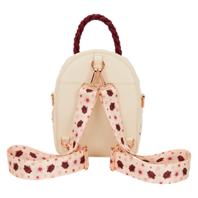 LF CREAM & RED FLORAL SLING BAG