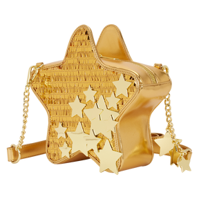 Loungefly Gold Star Sequin Figural Crossbody Bag