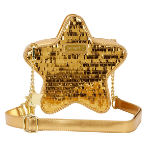Loungefly Gold Star Sequin Figural Crossbody Bag