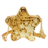 Loungefly Gold Star Sequin Figural Crossbody Bag