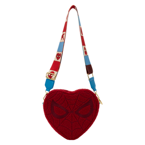 Spider-Man Sherpa Heart Shaped Crossbody Bag