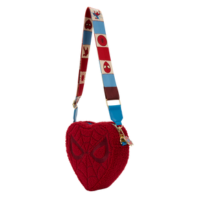 Spider-Man Sherpa Heart Shaped Crossbody Bag