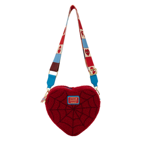 Spider-Man Sherpa Heart Shaped Crossbody Bag