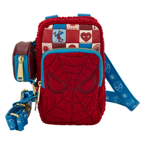 Spider-Man Sherpa Cell Phone Crossbody Bag with Coin Bag