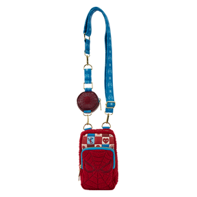 Spider-Man Sherpa Cell Phone Crossbody Bag with Coin Bag