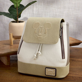 Mickey & Friends Canvas All-Over Print Drawstring Bucket Mini Backpack