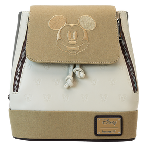 Mickey & Friends Canvas All-Over Print Drawstring Bucket Mini Backpack