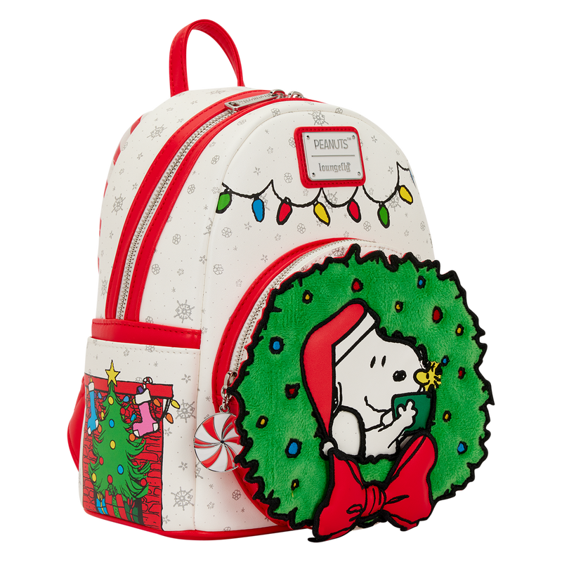 Peanuts Snoopy & Woodstock Holiday Plush Wreath Mini Backpack