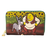 Shrek & Donkey Sunflower Field Zip Around Wallet