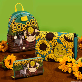 Shrek & Donkey Sunflower Field Zip Around Wallet