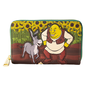 Shrek & Donkey Sunflower Field Zip Around Wallet